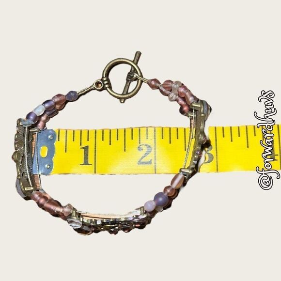 Floral Earring and Bracelet Set with Rhinestones - Picture 7 of 8